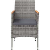  7-dijelni vrtni blagovaonski set s jastucima sivo-crni | shoptok.hr