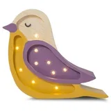 stolna svjetiljka PTICA MINI - ljubičasta - žuta