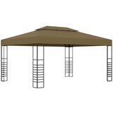 vidaXL Sjenica 3 x 4 m smeđe-siva 180 g/m² | shoptok.hr