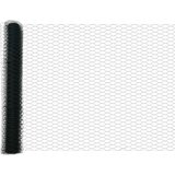 vidaXL Ograjni stebri 11 kos U-kanal zelena 140 cm jeklo, Šesterokotna ograja zelena 1,4x25 m jeklo | Shoptok.si