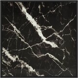  Stolić za kavu crni s crnim mramornim staklom 90 x 90 x 50 cm | shoptok.hr