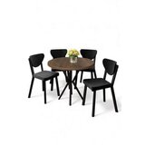 Hanah home Set trpezarijskog stola i stolica (5 delova) Agnes Baroque Black | Eponuda.com