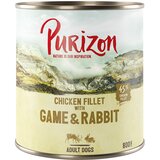  10 + 2 gratis! Purizon mokra pasja hrana 12 x 400 g/ 800 g - Divjačina & zajec z bučo in brusnicami (12 x 800 g) | shoptok.hr