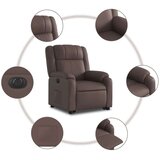  naslonjač na podizanje od umjetne kože smeđi | shoptok.hr