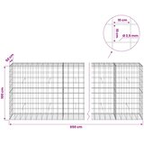  Gabion s žicom debljine 3,5 mm i mrežom 10x10 cm 650x50x100 cm | shoptok.hr