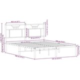 vidaXL Okvir kreveta bez madraca boja hrasta sonome 140x190 cm drveni | shoptok.hr
