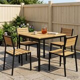  Stol za večeru u vrtu Bijela i crna 80 x 80,5 x 75 cm | shoptok.hr
