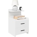 vidaXL Noćni ormarići 2 kom s 2 ladice bijeli 40x36,5x62 cm | shoptok.hr