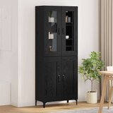  Highboard Crni hrast 69,5 x 34 x 180 cm Konstruirano drvo Cijene