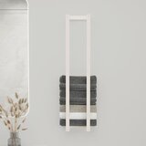  Stalak za ručnike bijeli 23x18x110 cm od masivne borovine | shoptok.hr