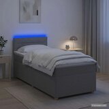  Boxspring krevet s madracem Svjetlosiva 100 x 200 cm Tkanina - Svjetlosiva 100 x 200 cm Dizajn linija | shoptok.hr