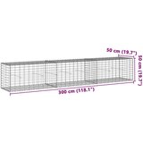  Gabionska košara s poklopcem 300x50x50 cm od pocinčanog željeza | shoptok.hr