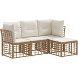  Set vanjskih sofa Prirodna Poliester - Prirodna bez stola | shoptok.hr