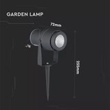  LED spoljašnja svetiljka LED/12W/100-240V IP65 siva - zeleno svetlo | Eponuda.com