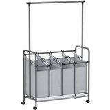 Songmics Košara za perilo s 4 predelki RLS44GS, (21009097) | Shoptok.si