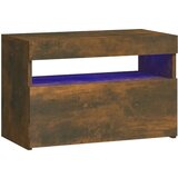 Maison Chic Nočna omarica - Nočna miza z LED lučkami dimljeni hrast 60x35x40 cm, (21689285) Cene