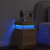  Noćni ormarić s LED svjetlima boja hrasta sonome 35x39x55 cm | Eponuda.com