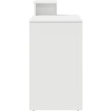 vidaXL Miza s shranjevanjem Bela 120.5x44x88.5 cm Iverna plošča | Shoptok.si