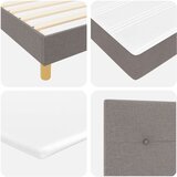 Box Postelja s škatlo z vzmetnico Taupe 160x200 cm Tkanina, (22083139) | Shoptok.si