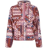 Flis Helvetia II Printed Cropped Half Snap Fleece Bordo