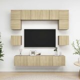  8-dijelni set TV ormarića boja hrasta sonome konstruirano drvo | shoptok.hr