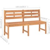  Klupa 150 cm od masivne tikovine | shoptok.hr