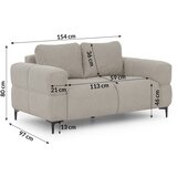 Ropez Bež sofa 154 cm Helio – | shoptok.hr