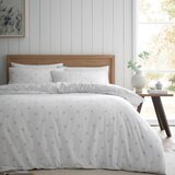 Catherine Lansfield Bela/siva podaljšana flanelna posteljnina za zakonsko posteljo 230x220 cm Polka Dot – | Shoptok.si
