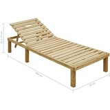  Ležalnik s kraljevsko modro blazino impregnirana borovina, (20662342) | Shoptok.si
