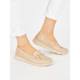 SEASTAR Golden comfortable moccasins made of faux leather | shoptok.hr