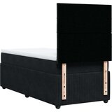 vidaXL Box spring postelja z vzmetnico črna 90x200 cm žamet | Shoptok.si