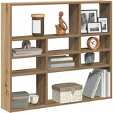 vidaXL Stenska polica artisan hrast 90x16x78 cm inž. les | Shoptok.si