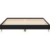  Krevetna konstrukcija Crni hrast 203 x 203 x 25 cm | shoptok.hr