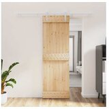 vidaXL Drsna vrata s kompletom vodil 70x210 cm trdna borovin Cene