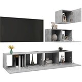  4-dijelni set TV ormarića siva boja betona od iverice | shoptok.hr