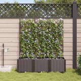  Vrtna saksija 3 pcs Smeđa 120 x 40 x 142 cm Plastika | shoptok.hr