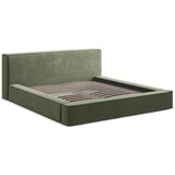 Makamii Zeleni tapecirani bračni krevet s prostorom za odlaganje s okvirom od letvica 180x200 cm Noho - | shoptok.hr