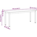  Klupa Prirodna 110 x 35 x 45 cm Čvrsto borovo drvo | shoptok.hr