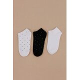 TRENDYOLMILLA Ženski set čarapa Thmss26Co00031, 3 para, Crni Cene