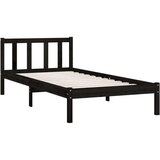vidaXL Okvir za krevet crni od borovine 75 x 190 cm UK jednokrevetni | shoptok.hr