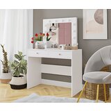 Kondela Toaletna mizica z LED lučmi, bela, LEDIO | Shoptok.si