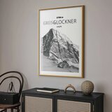  Plakat - Majestic mountain peak Glosslockner mountain crown mountain landscape 21x30 Zlatni okvir s margom | shoptok.hr