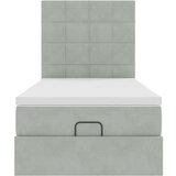 vidaXL Okvir kreveta s madracima svijetlosivi 90x190cm baršunasti | shoptok.hr