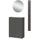 Germania Antracitno sivi set za hodnik u dekoru hrasta 104x200x33 cm Alviano – | shoptok.hr
