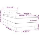 Krevet s oprugama i madracem plavi 80x200 cm od tkanine | shoptok.hr