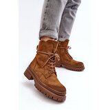 Boto Women's Ankle Boots Trappers with Thick Sole Camel Narelona | Eponuda.ba