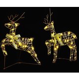 vidaXL LED jelene med 40 LED 2 pcs Toplo bela 64 x 42 x 15 cm PET | Shoptok.si