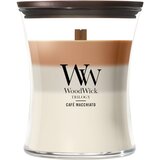 WoodWick Trilogy Café Macchiato mirisna svijeća s drvenim fitiljem 275 g | shoptok.hr