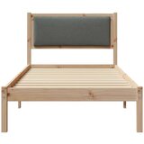  Okvir za krevet Tamno siva 90 x 190 cm Čvrsto borovo drvo | shoptok.hr