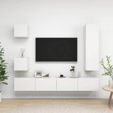  5-dijelni set TV ormarića bijeli od konstruiranog drva Cijene